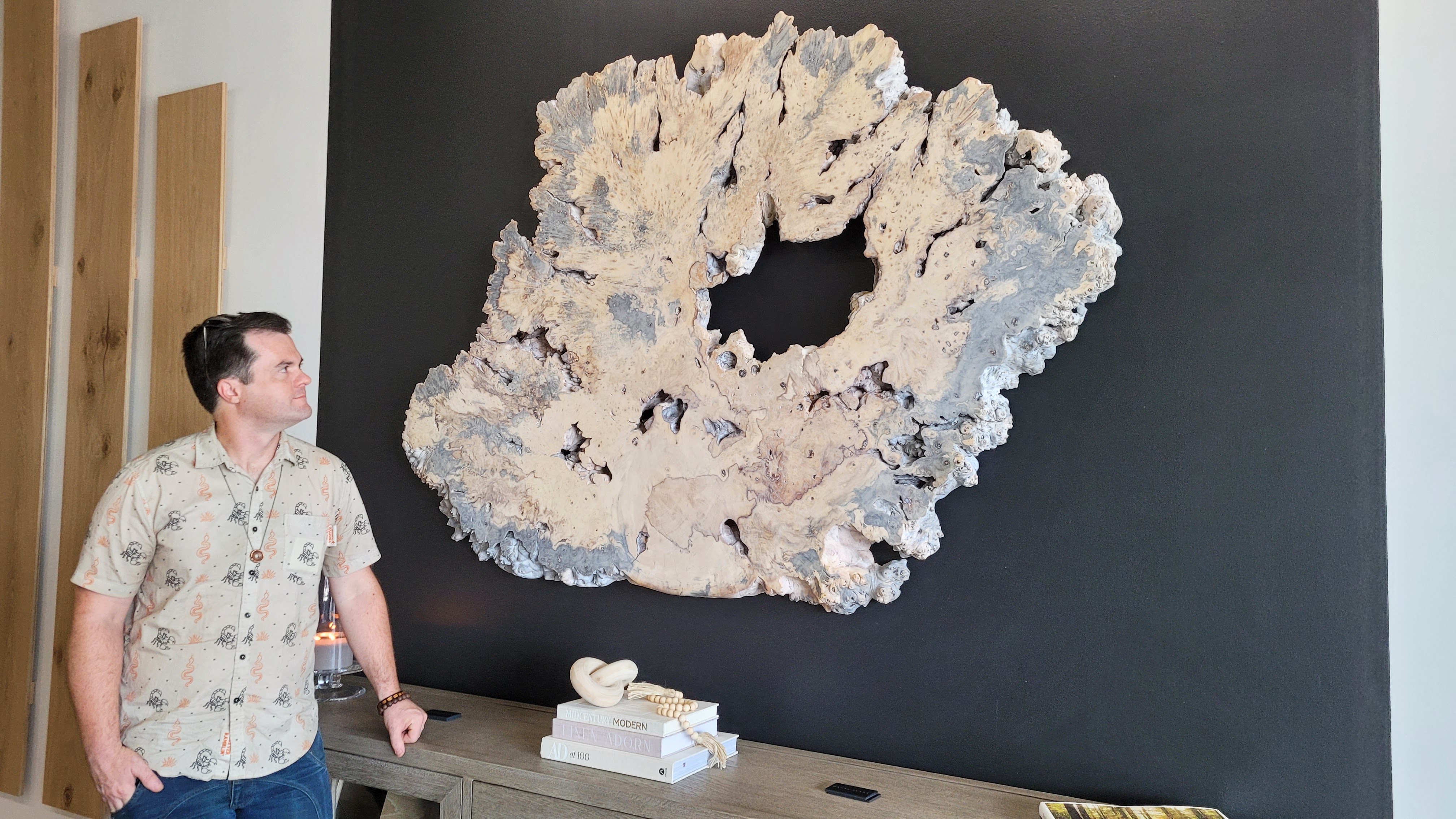 Buckeye Burl 50×77 Live Edge Wall Art - Image 4