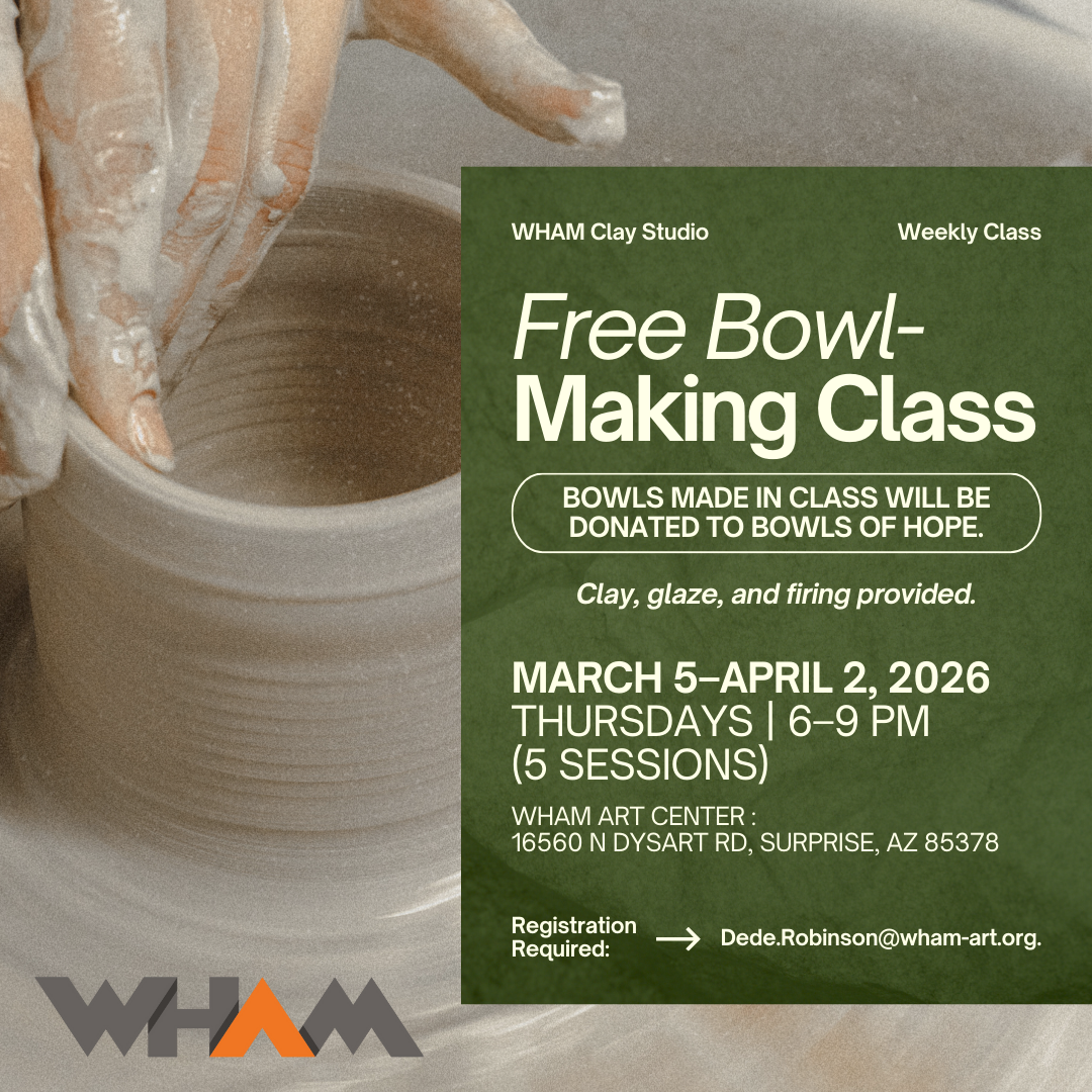 Free Bowl Making Class for Bowls of Hope
