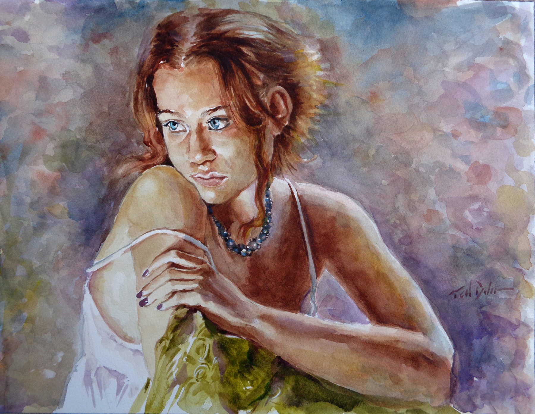 Portrait in watercolors online class