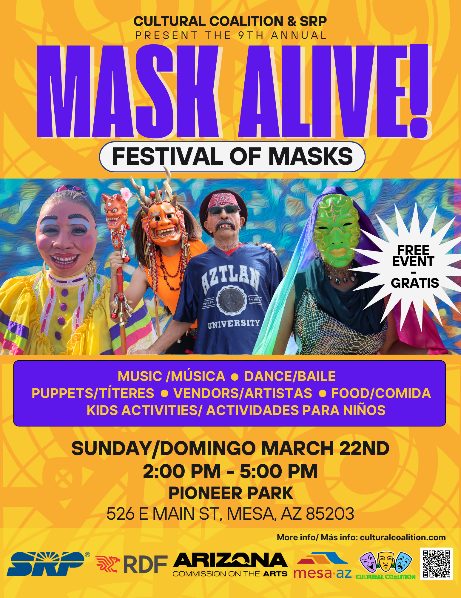 9th Annual Mask Alive! Festival of Masks