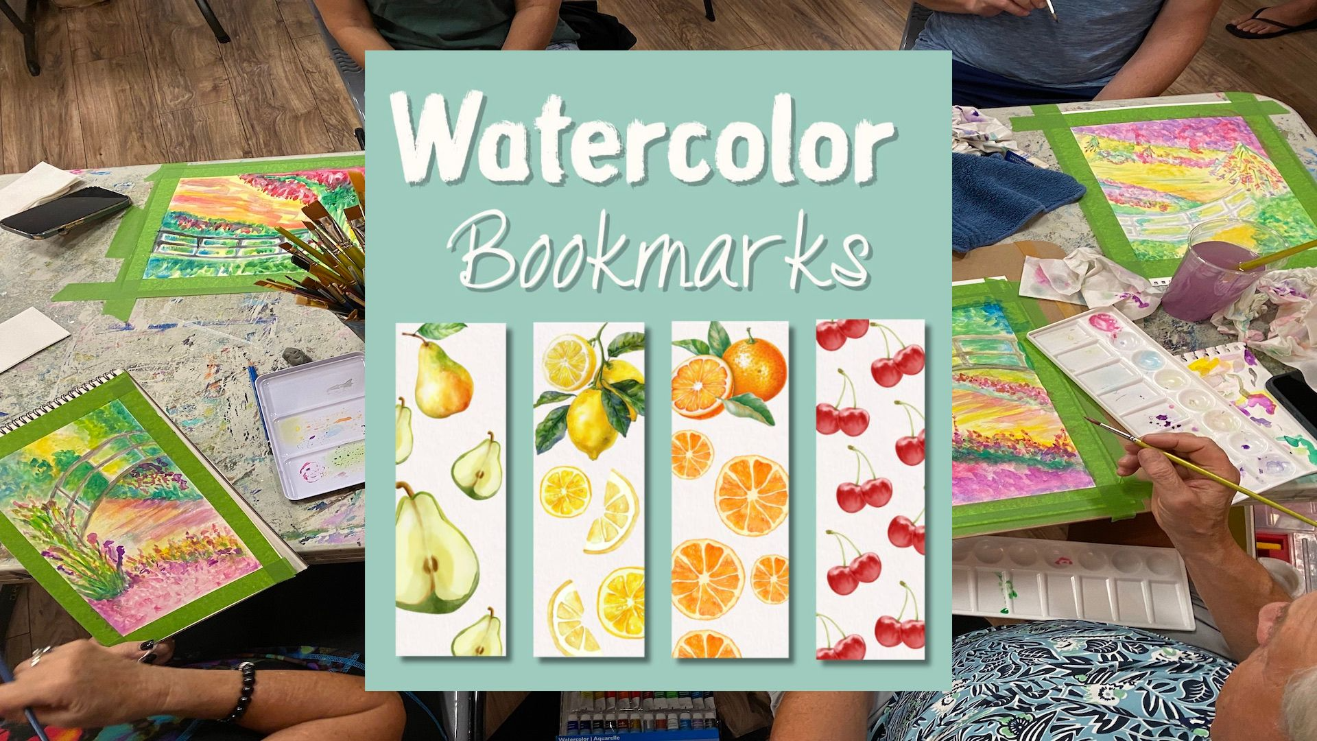 Wine & Watercolor - Fruity Book Marks!