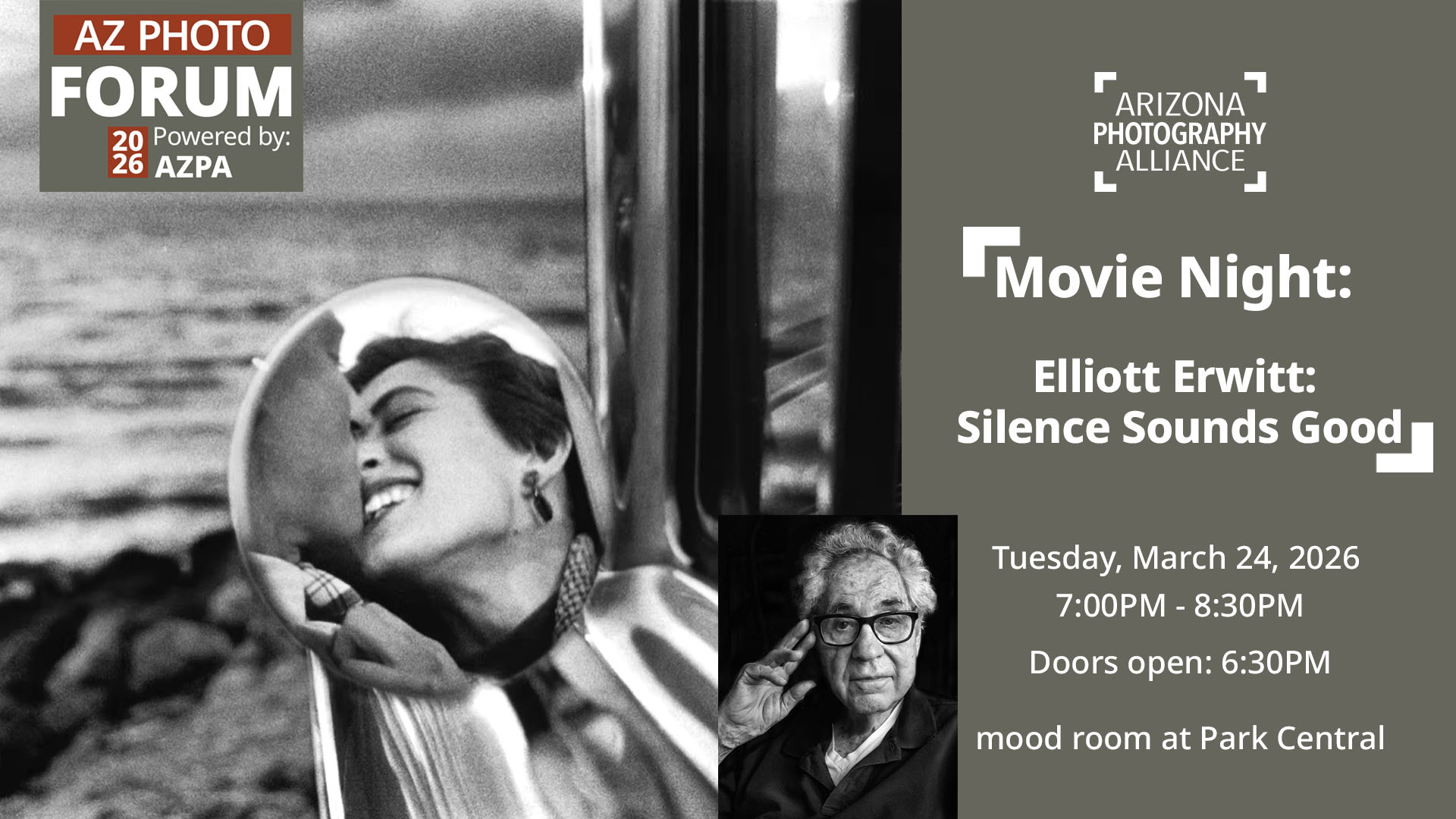 AZPA Movie Night: Elliott Erwitt: Silence Sounds Good