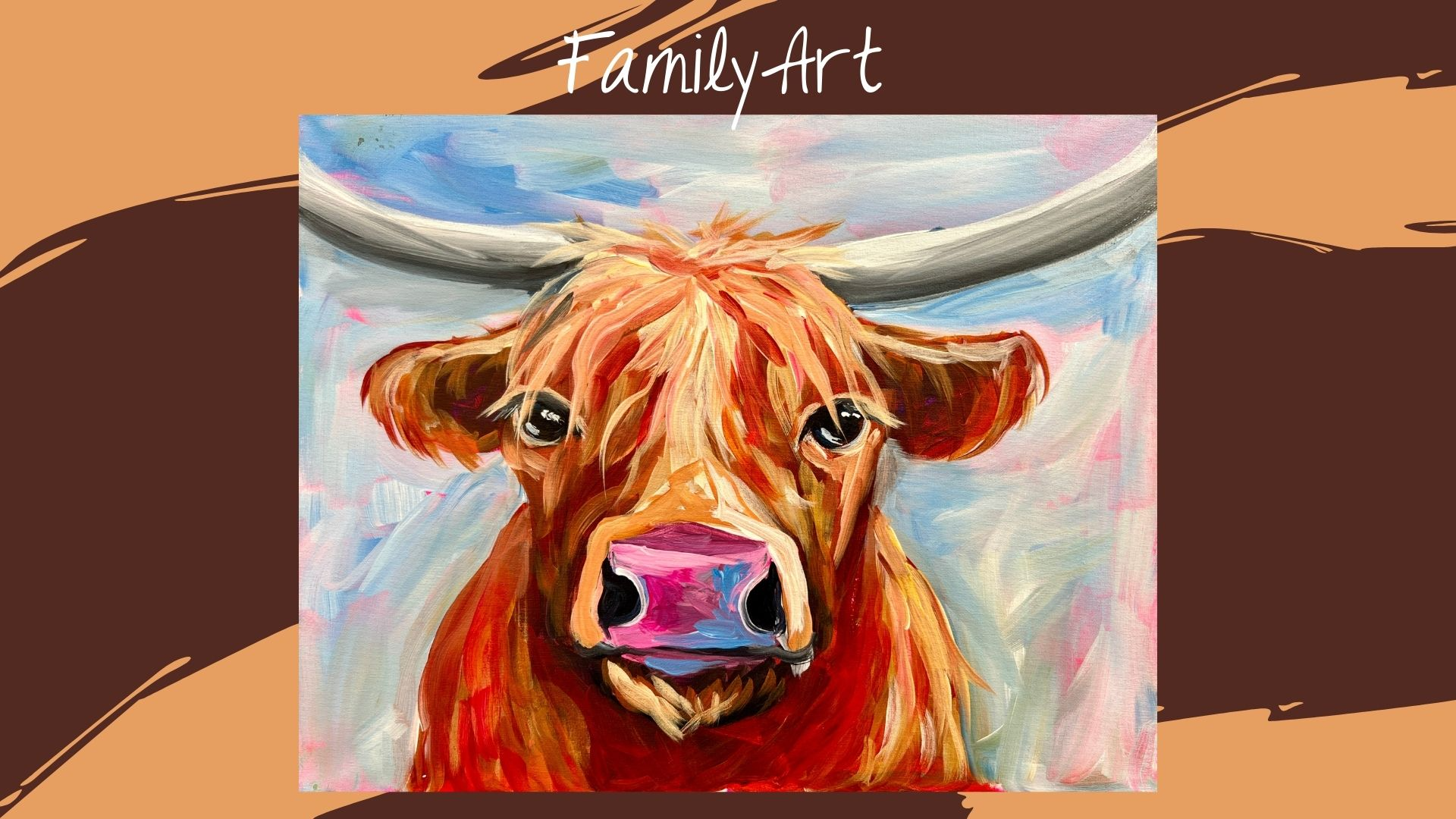Family Art - Highland Cow